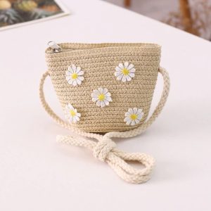 Floral Rattan Mini Straw Beach Handmade Crossbody Bag