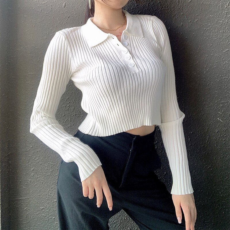 Pull Long Sleeve Knitted Sweater