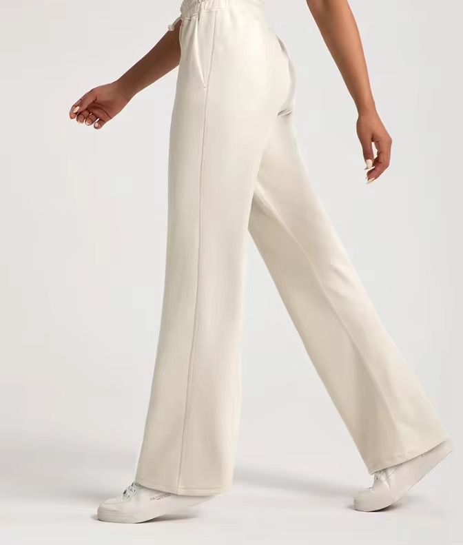 Trendy Air Layer High Waisted Loose Straight Yoga Pants