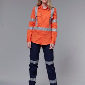 Ladies’ Heavy Cotton Pre-Shrunk Drill Pant with 3M Tape
